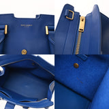 SAINT LAURENT サンローラン ベイビーカバス 2WAY ブルー 394461 レディース レザー ハンドバッグ Aランク 中古 銀蔵
