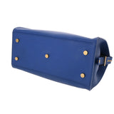 SAINT LAURENT サンローラン ベイビーカバス 2WAY ブルー 394461 レディース レザー ハンドバッグ Aランク 中古 銀蔵