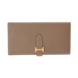 HERMES エルメス ベアンスフレ エトゥープ Y刻印(2020年頃) レディース ヴォーエプソン 長財布 Aランク 中古 銀蔵