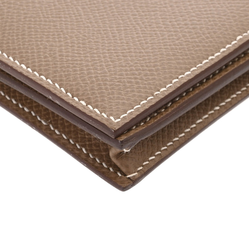 HERMES エルメス ベアンスフレ エトゥープ Y刻印(2020年頃) レディース ヴォーエプソン 長財布 Aランク 中古 銀蔵