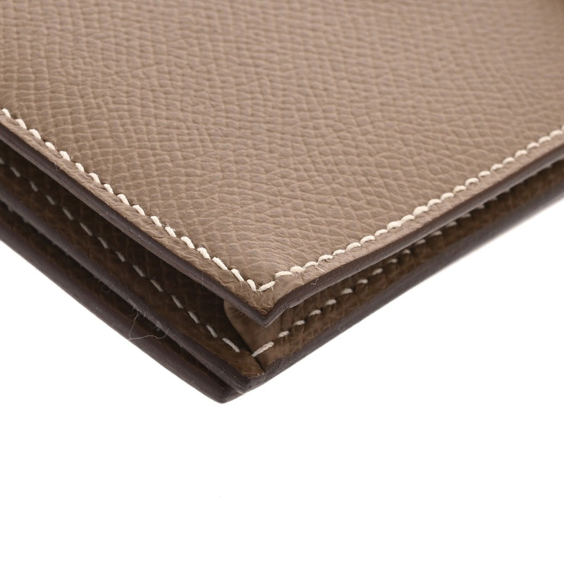 HERMES エルメス ベアンスフレ エトゥープ Y刻印(2020年頃) レディース ヴォーエプソン 長財布 Aランク 中古 銀蔵