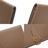 HERMES エルメス ベアンスフレ エトゥープ Y刻印(2020年頃) レディース ヴォーエプソン 長財布 Aランク 中古 銀蔵