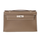 HERMES エルメス ポシェットケリー エトゥープ W刻印(2024年頃) レディース ヴォースイフト ハンドバッグ 未使用 銀蔵