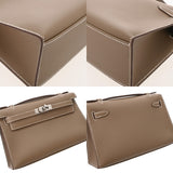 HERMES エルメス ポシェットケリー エトゥープ W刻印(2024年頃) レディース ヴォースイフト ハンドバッグ 未使用 銀蔵