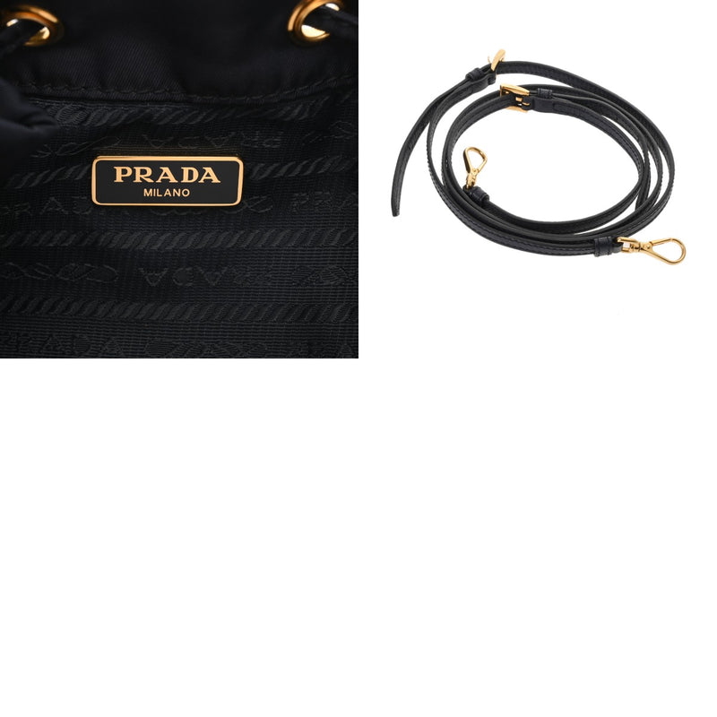 PRADA プラダ 巾着 2WAY ネイビー ユニセックス ナイロン ショルダーバッグ ABランク 中古 銀蔵