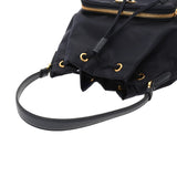 PRADA プラダ 巾着 2WAY ネイビー ユニセックス ナイロン ショルダーバッグ ABランク 中古 銀蔵