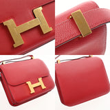 HERMES エルメス コンスタンス3 24 ルージュカザック A刻印(2017年頃) レディース ヴォーエプソン ショルダーバッグ ABランク 中古 銀蔵