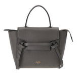CELINE セリーヌ ベルトバッグピコ グレー 19423ZVA.10DC レディース レザー ハンドバッグ ABランク 中古 銀蔵