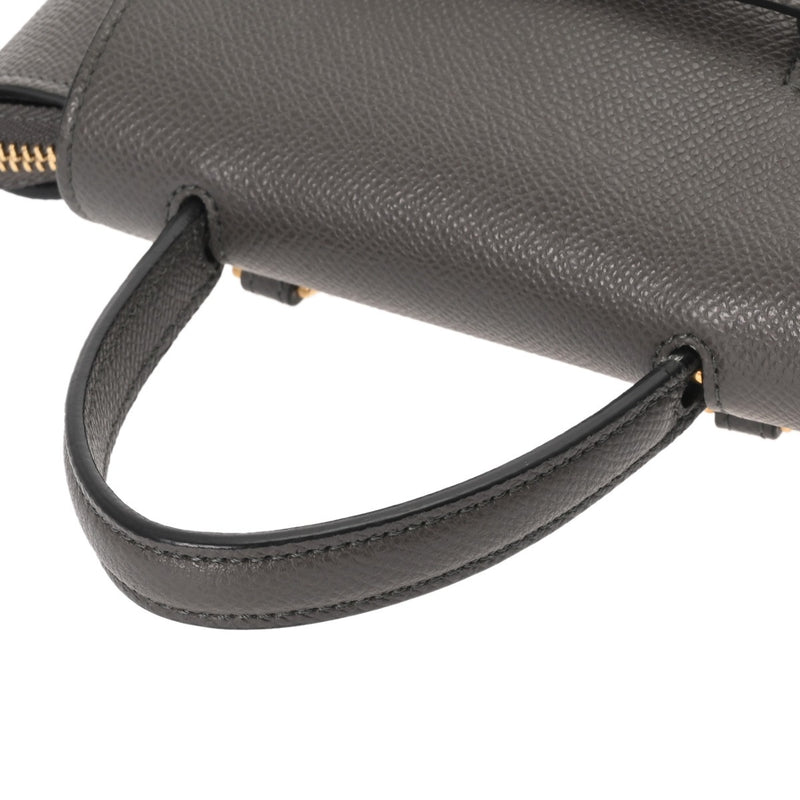 CELINE セリーヌ ベルトバッグピコ グレー 19423ZVA.10DC レディース レザー ハンドバッグ ABランク 中古 銀蔵