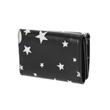 BALENCIAGA バレンシアガ ペーパー ミニ ウォレット スター柄 ブラック/ホワイト 391446 ユニセックス レザー 三つ折り財布 Aランク 中古 銀蔵