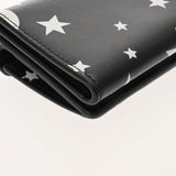 BALENCIAGA バレンシアガ ペーパー ミニ ウォレット スター柄 ブラック/ホワイト 391446 ユニセックス レザー 三つ折り財布 Aランク 中古 銀蔵