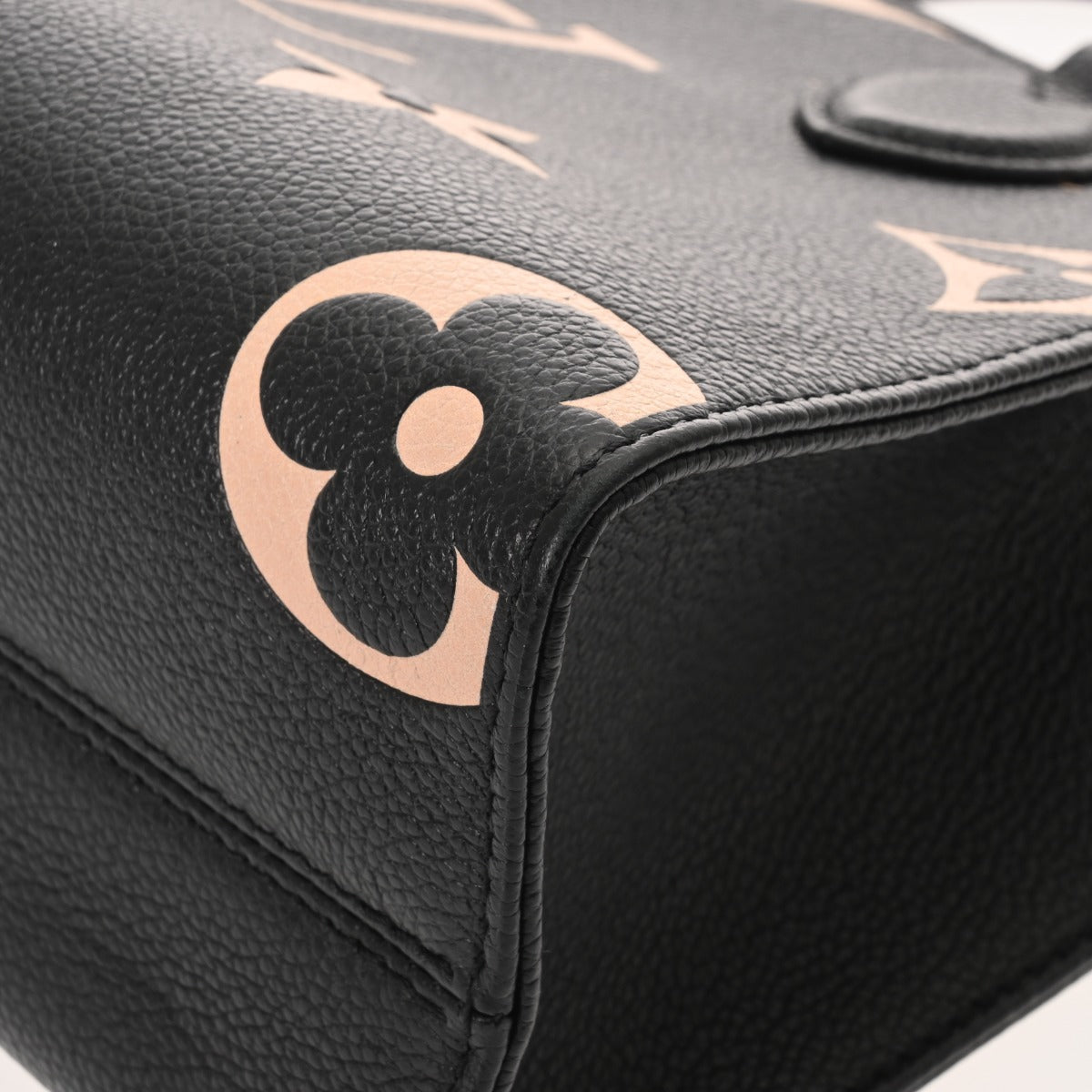 美品♪M45659 オンザゴーpm ルイヴィトン オンザゴー PM 2WAY 43006 ブラック/ベージュ レディース