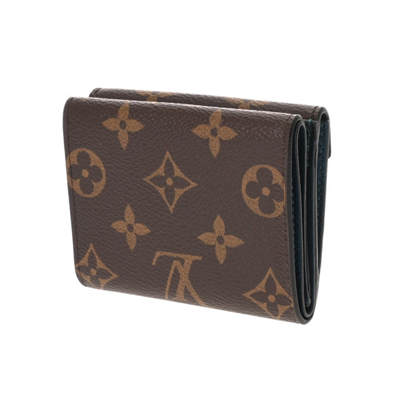 LOUIS VUITTON ルイヴィトン モノグラム ポルトフォイユ セレスト メタリックブルー M81666 ユニセックス モノグラムキャンバス 三つ折り財布 Aランク 中古 銀蔵