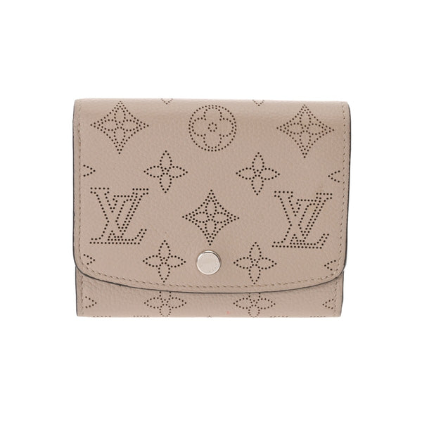 LOUIS VUITTON ルイヴィトン モノグラムマヒナ ポルトフォイユイリス コンパクト ガレ M62541 レディース レザー 三つ折り財布 ABランク 中古 銀蔵