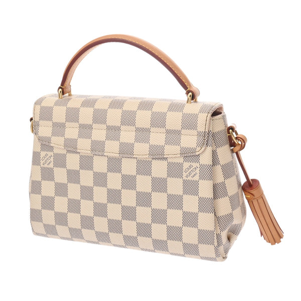 LOUIS VUITTON ルイヴィトン ダミエアズール クロワゼット 2WAY ホワイト/ピンク N41581 レディース ダミエキャンバス ハンドバッグ ABランク 中古 銀蔵