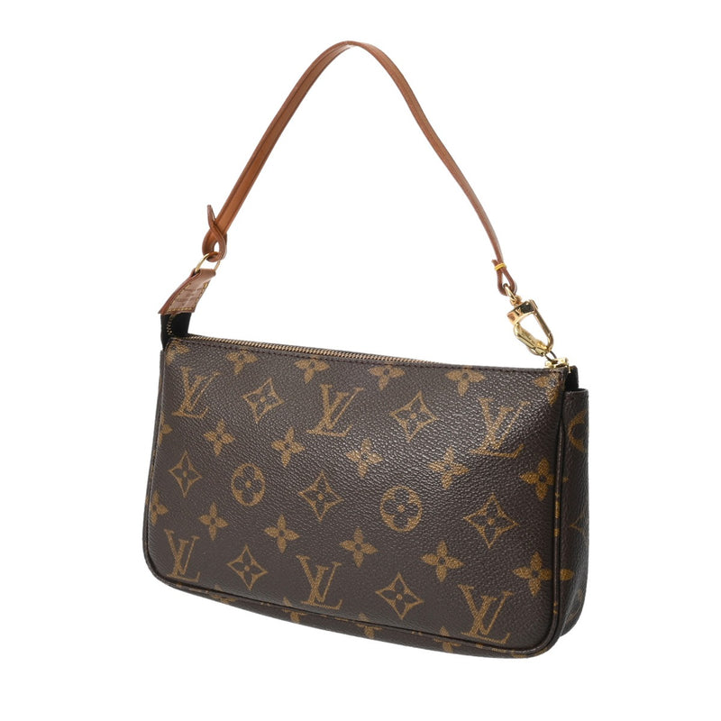 LOUIS VUITTON ルイヴィトン モノグラム ポシェット アクセソワール ブラウン M51980 レディース モノグラムキャンバス アクセサリーポーチ Bランク 中古 銀蔵