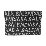 BALENCIAGA バレンシアガ グラフィティ ブラック/ホワイト 494040 ユニセックス レザー クラッチバッグ Aランク 中古 銀蔵