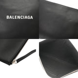 BALENCIAGA バレンシアガ ブラック 485112 ユニセックス レザー クラッチバッグ ABランク 中古 銀蔵