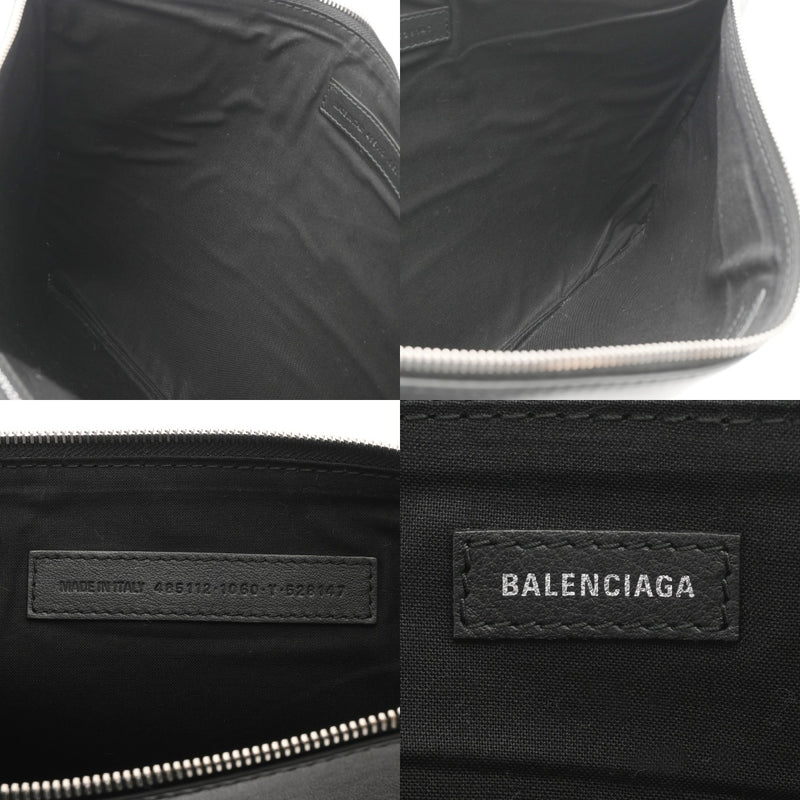 BALENCIAGA バレンシアガ ブラック 485112 ユニセックス レザー クラッチバッグ ABランク 中古 銀蔵