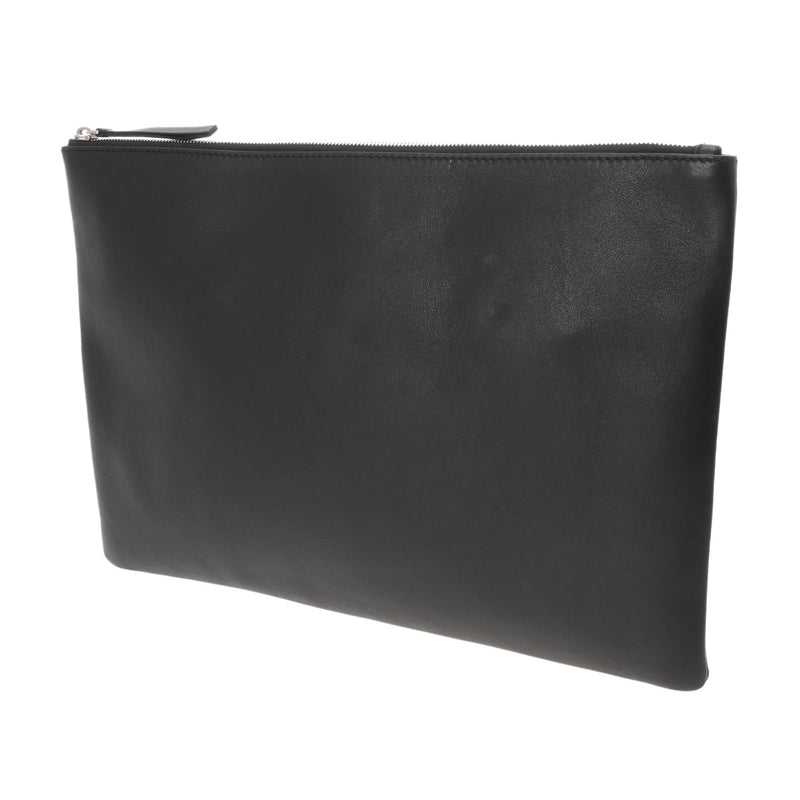 BALENCIAGA バレンシアガ ブラック 485112 ユニセックス レザー クラッチバッグ ABランク 中古 銀蔵