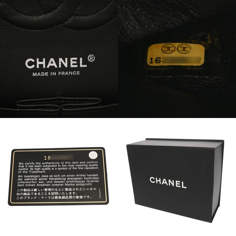 CHANEL シャネル マトラッセ チェーンショルダー ブラック レディース エナメル ショルダーバッグ ABランク 中古 銀蔵