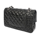 CHANEL シャネル マトラッセ チェーンショルダー ブラック レディース エナメル ショルダーバッグ ABランク 中古 銀蔵