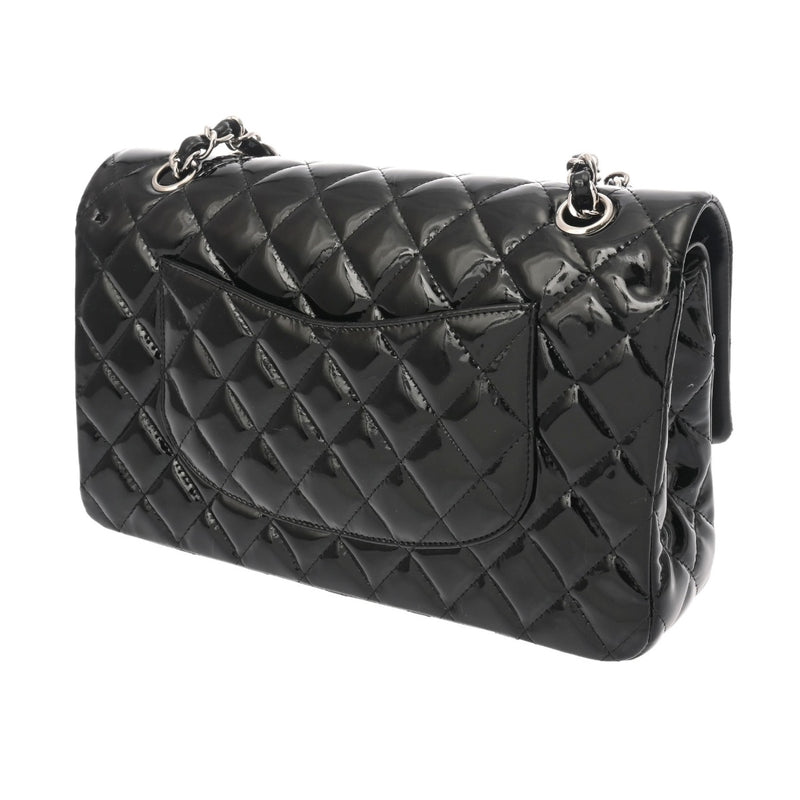 CHANEL シャネル マトラッセ チェーンショルダー ブラック レディース エナメル ショルダーバッグ ABランク 中古 銀蔵