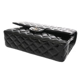 CHANEL シャネル マトラッセ チェーンショルダー ブラック レディース エナメル ショルダーバッグ ABランク 中古 銀蔵