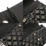 CHANEL シャネル マトラッセ チェーンショルダー ブラック レディース エナメル ショルダーバッグ ABランク 中古 銀蔵