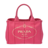 PRADA プラダ カナパ ミニ トート ピンク 1BG439 レディース キャンバス ハンドバッグ ABランク 中古 銀蔵