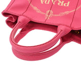 PRADA プラダ カナパ ミニ トート ピンク 1BG439 レディース キャンバス ハンドバッグ ABランク 中古 銀蔵