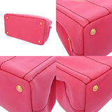 PRADA プラダ カナパ ミニ トート ピンク 1BG439 レディース キャンバス ハンドバッグ ABランク 中古 銀蔵