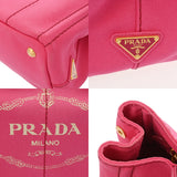 PRADA プラダ カナパ ミニ トート ピンク 1BG439 レディース キャンバス ハンドバッグ ABランク 中古 銀蔵