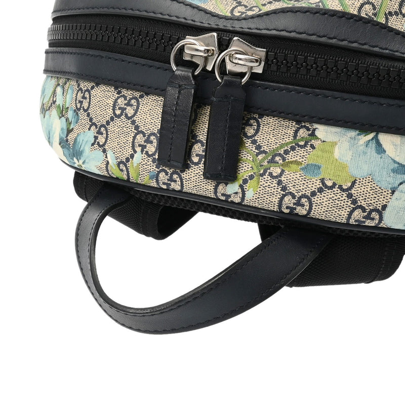 GUCCI グッチ バックパック GGブルームス ベージュ/ブルー 546324 メンズ GGキャンバス レザー リュック・デイパック ABランク 中古 銀蔵