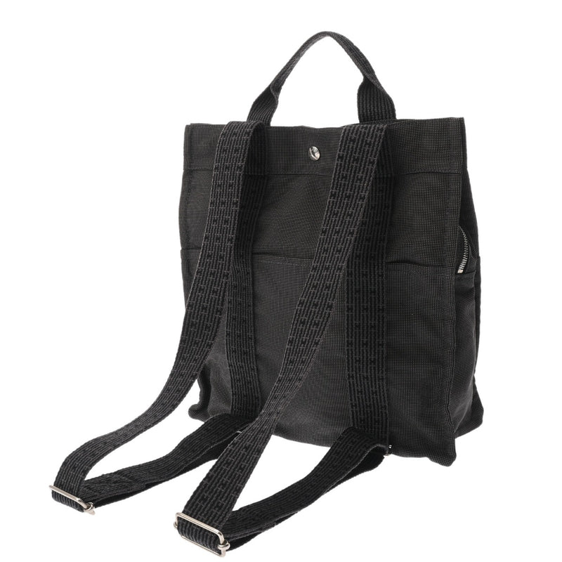 HERMES エルメス エールライン アド MM 旧型 グレー レディース キャンバス リュック・デイパック ABランク 中古 銀蔵