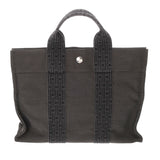 HERMES エルメス エールライン PM 新型 グレー ユニセックス キャンバス トートバッグ ABランク 中古 銀蔵