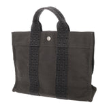 HERMES エルメス エールライン PM 新型 グレー ユニセックス キャンバス トートバッグ ABランク 中古 銀蔵