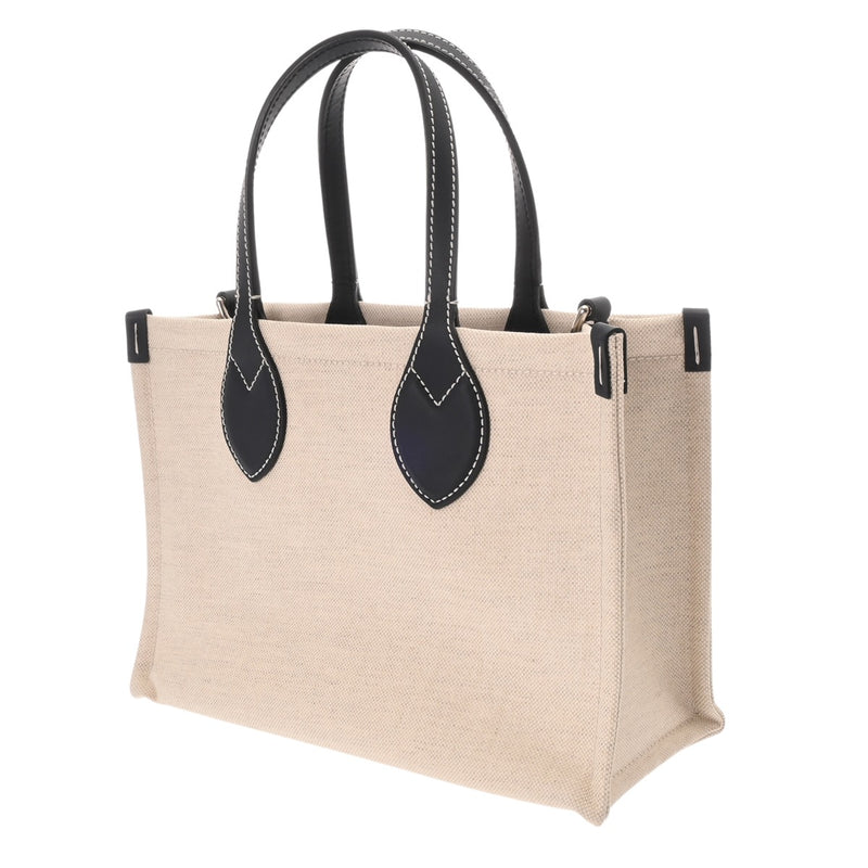 GUCCI グッチ GUCCIプリント スモールトートバッグ 2WAY ベージュ/ネイビー 772144 レディース コットンリネンキャンバス/レザー ハンドバッグ 新同 中古 銀蔵