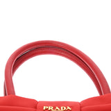 PRADA プラダ リボン レッド BN1601 レディース ナイロン ハンドバッグ ABランク 中古 銀蔵