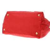PRADA プラダ リボン レッド BN1601 レディース ナイロン ハンドバッグ ABランク 中古 銀蔵