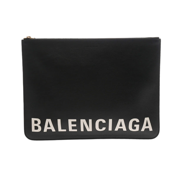 BALENCIAGA バレンシアガ クラッチバッグ ブラック 618191 ユニセックス レザー クラッチバッグ Aランク 中古 銀蔵