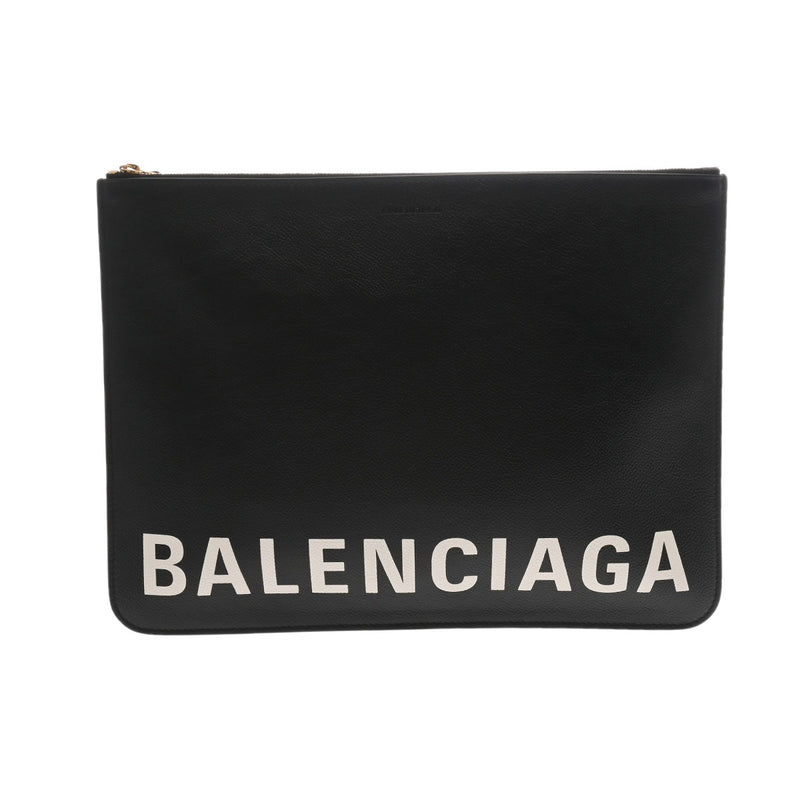 BALENCIAGA バレンシアガ クラッチバッグ ブラック 618191 ユニセックス レザー クラッチバッグ Aランク 中古 銀蔵