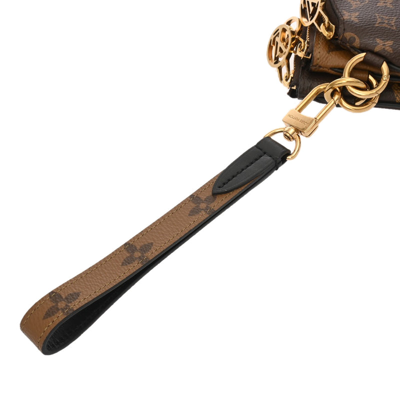 LOUIS VUITTON ルイヴィトン モノグラムリバース ジャイアントリバース ポシェットトリオ ブラウン/キャメル系 M68756 レディース モノグラムキャンバス ポーチ ABランク 中古 銀蔵