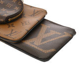 LOUIS VUITTON ルイヴィトン モノグラムリバース ジャイアントリバース ポシェットトリオ ブラウン/キャメル系 M68756 レディース モノグラムキャンバス ポーチ ABランク 中古 銀蔵