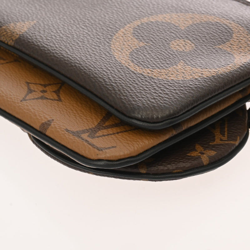 LOUIS VUITTON ルイヴィトン モノグラムリバース ジャイアントリバース ポシェットトリオ ブラウン/キャメル系 M68756 レディース モノグラムキャンバス ポーチ ABランク 中古 銀蔵