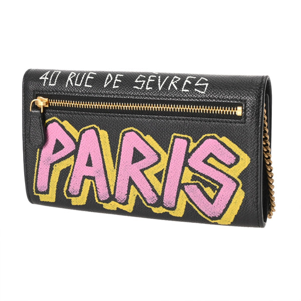 BALENCIAGA バレンシアガ チェーンウォレット ブラック 579309 レディース カーフレザー ショルダーバッグ Aランク 中古 銀蔵