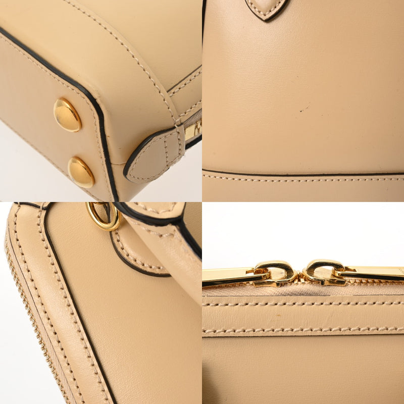 GUCCI グッチ ミニ トップハンドルバッグ ホースビット1955 ベージュ 640716 レディース カーフ ハンドバッグ ABランク 中古 銀蔵