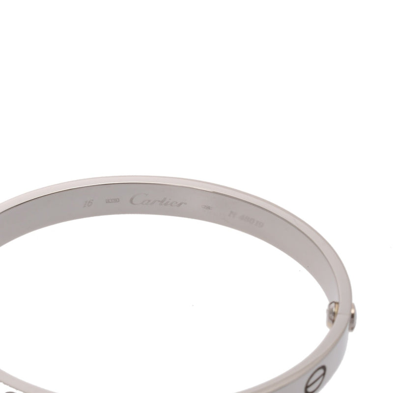 CARTIER カルティエ ラブブレスレット 旧型 #16 レディース K18ホワイトゴールド WG ブレスレット Aランク 中古 銀蔵