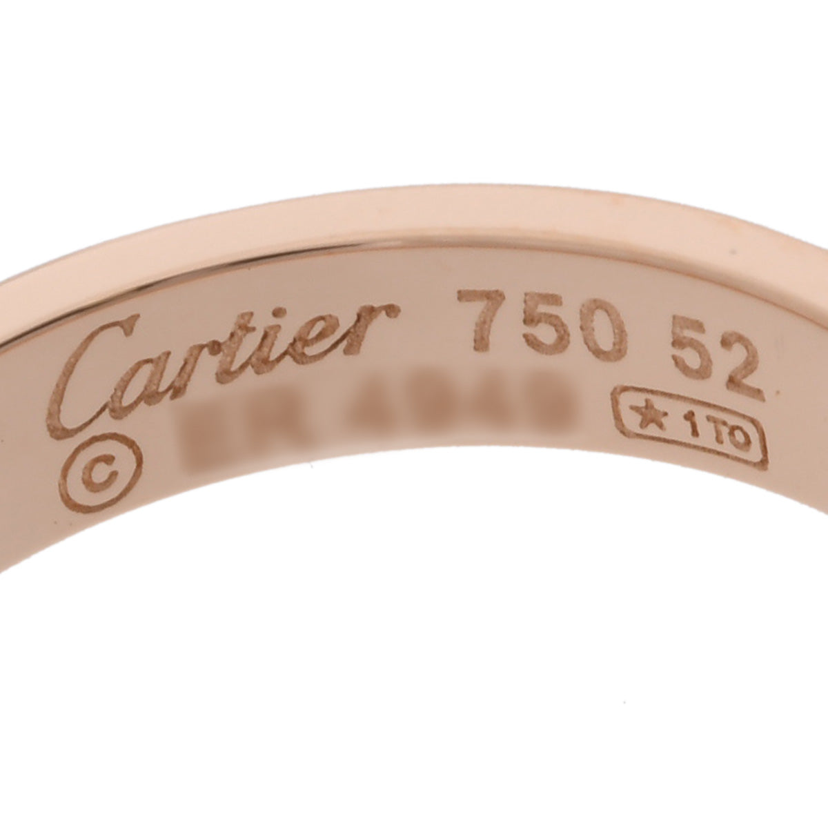 カルティエ ミニ ラブリング #52 レディース K18ピンクゴールド PG