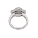 VAN CLEEF & ARPELS ヴァンクリーフ＆アーペル ヴィンテージアルハンブラ 1P ダイヤ #46 6号 レディース K18ホワイトゴールド WG リング・指輪 Aランク 中古 銀蔵